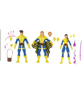 Set 3 Figuras Gambit, Banshee y Psylocke X-Men Marvel Legends Articuladas 15 cms