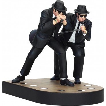Set Figuras Jake Y Elwood Cantando Blues Brothers Diorama Con Luz 18 cms