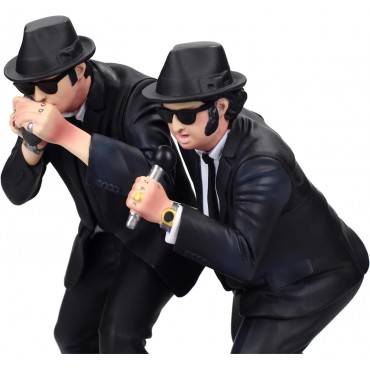 Set Figuras Jake Y Elwood Cantando Blues Brothers Diorama Con Luz 18 cms