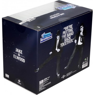 Set Figuras Jake Y Elwood Cantando Blues Brothers Diorama Con Luz 18 cms