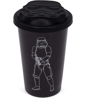 Vaso De Viaje Original Stormtrooper Star Wars Negra Cerámica 275 mls