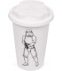 Vaso De Viaje Original Stormtrooper Star Wars Blanca Cerámica 275 mls