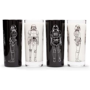 Set 4 Vasos Original Stormtrooper Star Wars Cristal 300 mls