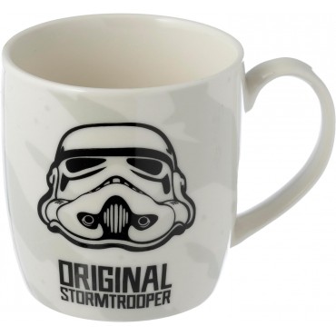 Taza Stormtrooper Star Wars Porcelana con Tapa y Filtro Colador para Infusiones 400 mls
