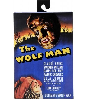 Figura Hombre Lobo Blanco y Negro Universal Monsters Articulada 18 cms