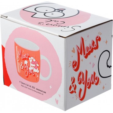 Taza Simon's Cat San Valentín Rosa 300 mls