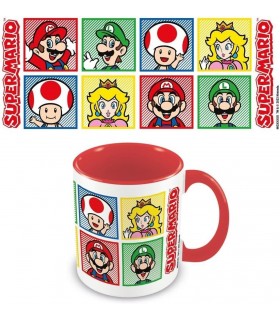 Taza Super Mario Bros Personajes Nintendo Cerámica 320 mls