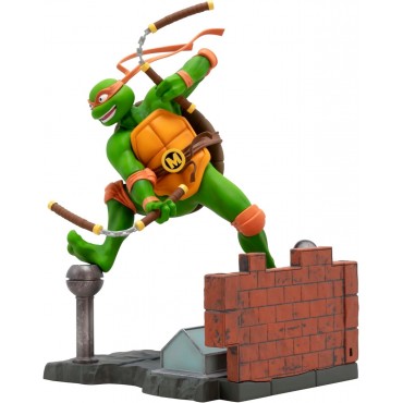 Figura Michelangelo Las Tortugas Ninja TMNT Estatua Diorama 16 cms