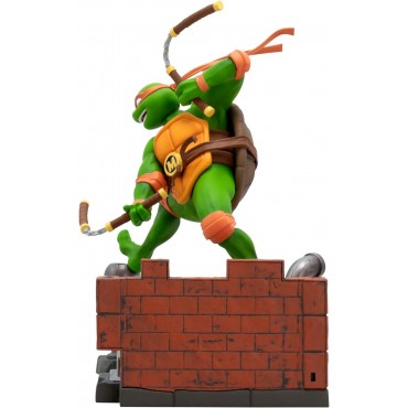 Figura Michelangelo Las Tortugas Ninja TMNT Estatua Diorama 16 cms