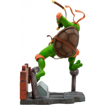 Figura Michelangelo Las Tortugas Ninja TMNT Estatua Diorama 16 cms