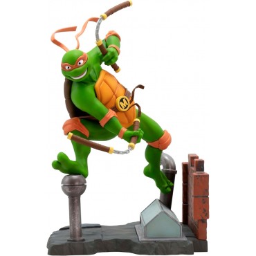 Figura Michelangelo Las Tortugas Ninja TMNT Estatua Diorama 16 cms