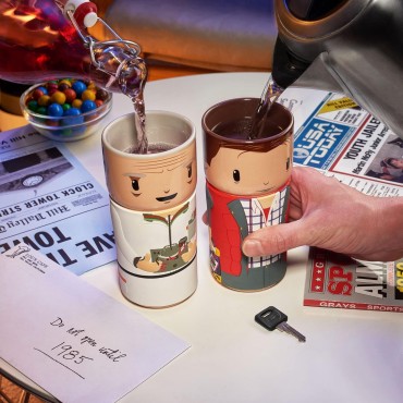 Taza Con Forma De Doc Brown Regreso Al Futuro Cerámica 400 mls