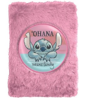 Cuaderno Con Pelo Rosa Stitch Lilo & Stitch Disney