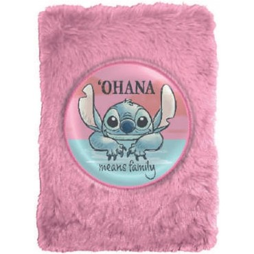 Cuaderno Con Pelo Rosa Stitch Lilo & Stitch Disney 