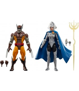 Set 2 Figuras Wolverine & Lilandra Neramani X-Men Marvel Legends Articuladas 15 cms