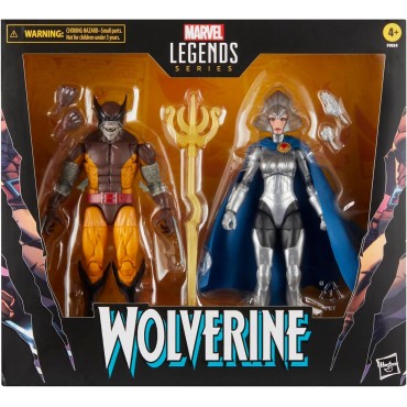 Set 2 Figuras Wolverine & Lilandra Neramani X-Men Marvel Legends Articuladas 15 cms