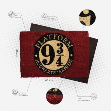 Felpudo Andén 9 y 3/4 Harry Potter 60 x 40 cms