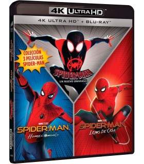 Spider-Man: Homecoming + Spider-Man: Lejos de Casa + Spider-Man: Un Nuevo Universo [4K UHD,Blu-ray] (2017,2019,2018) Spider-Man: