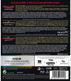 Spider-Man: Homecoming + Spider-Man: Lejos de Casa + Spider-Man: Un Nuevo Universo [4K UHD,Blu-ray] (2017,2019,2018) Spider-Man: