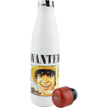 Botella Metálica Cartel Se Busca Monkey D. Luffy One Piece 500 mls
