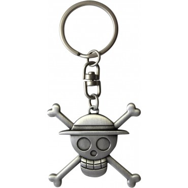 Llavero 3D Calavera Tripulación Sombrero De Paja One Piece Metal 