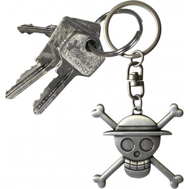 Llavero 3D Calavera Tripulación Sombrero De Paja One Piece Metal 