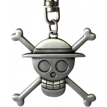 Llavero 3D Calavera Tripulación Sombrero De Paja One Piece Metal 