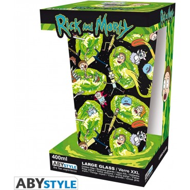 Vaso Grande Portales Rick & Morty Cristal 400 mls