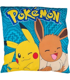 Cojín Pokémon Pikachu Y Eevee 38 x 38 cms
