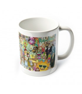 Taza Personajes Rick Y Morty Cerámica 320 mls