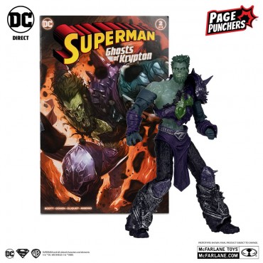 Figura Ghost Of Zod Con Cómic DC Page Punchers Articulada 18 cms