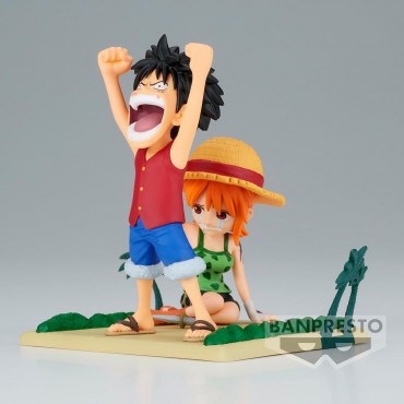 Figura Monkey D. Luffy & Nami One Piece Log Stories 7 cms