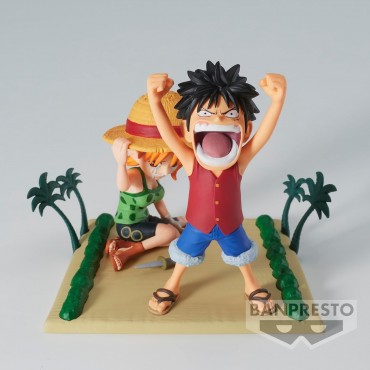 Figura Monkey D. Luffy & Nami One Piece Log Stories 7 cms