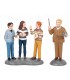 Pack Figuras Profesor Slughorn Y Los Tres Amigos Harry Potter 7 cms