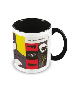 Taza Batman El Cruzado De La Capa Colores DC Cerámica 320 mls