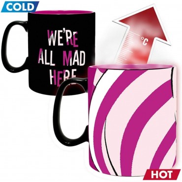 Taza Térmica Gato Cheshire Alicia En El País De Las Maravillas Disney Cerámica 460 mls