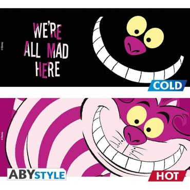 Taza Térmica Gato Cheshire Alicia En El País De Las Maravillas Disney Cerámica 460 mls