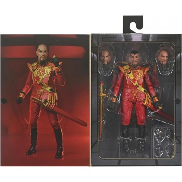 Figura Ultimate Ming The Merciless Red Military Outfit Flash Gordon Articulada 18 cms