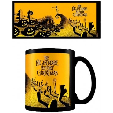 Taza Térmica Cementerio Pesadilla Antes de Navidad Disney Cerámica 315 mls