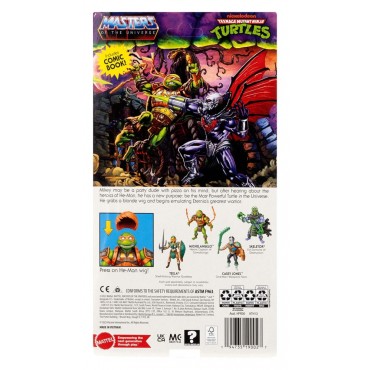 Figura Michelangelo MOTU X TMNT Turtles Of Grayskull Masters Of The Universe Teenage Mutant Ninja Turtles Articulada 14 cms