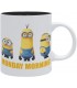Taza Los Minions Friday Night Vs Monday Morning Cerámica 320 mls