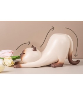Figura Shitaukeno Neko Siamese Cat 20 cms