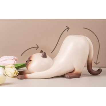 Figura Shitaukeno Neko Siamese Cat 20 cms 