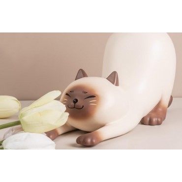 Figura Shitaukeno Neko Siamese Cat 20 cms 