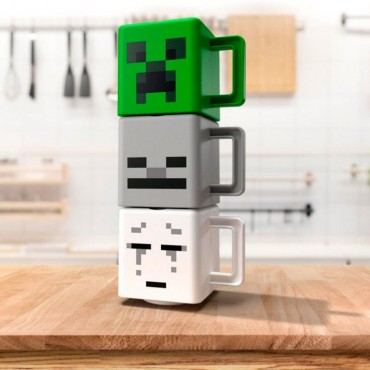 Set 3 Tazas Minecraft 250 mls