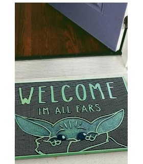 Felpudo I'm All Ears Baby Yoda The Mandalorian Star Wars Caucho