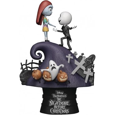 Figura Jack & Sally Pesadilla Antes De Navidad Disney D Stage Diorama 16 cms