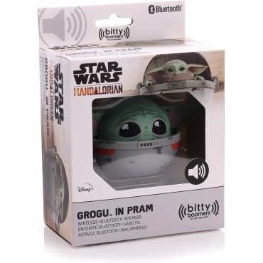 Mini Altavoz Grogu en Carrito Baby Yoda Bitty Boomers Bluetooth 5 cm