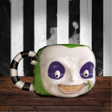 Taza 3D Cabeza Beetlejuice Cerámica 380 mls