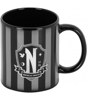 Taza Logo Escuela Wednesday Cerámica 380 mls